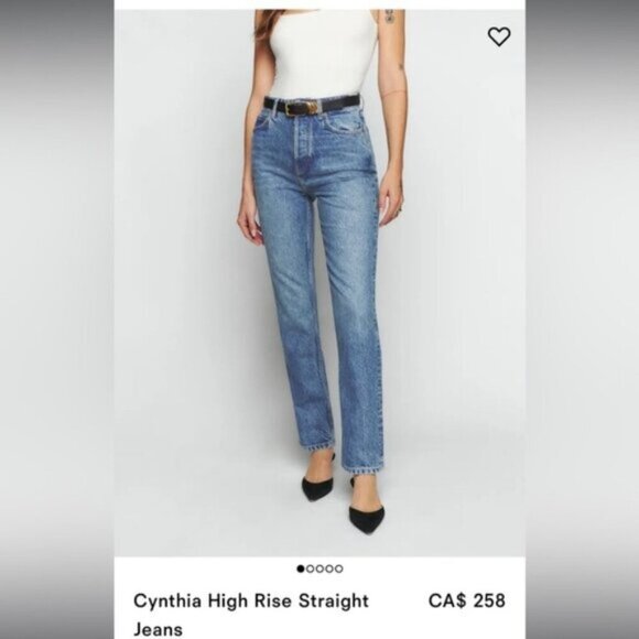 Reformation Denim - EUC- REFORMATION CYNTHIA HIGH RISE STRAIGHT JEAN- Size 24